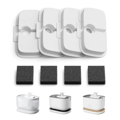 Abbildung von PETLIBRO Katzenbrunnen Filter 4er Pack für Dockstream Trinkbrunnen Katze PLWF005, PLWF115, PLWF105, 2 Monats Set Ersatzfilter Katzentrinkbrunnen