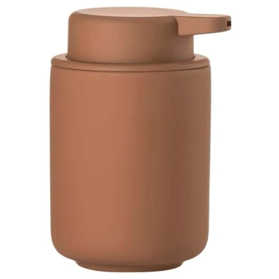 Abbildung von Zone Denmark Ume Seifenspender für Flüssigseife, Steingut/Keramik mit Soft Touch Beschichtung, Skandinavisch im Design, 250 ml, Höhe 12,8 cm, Terracotta