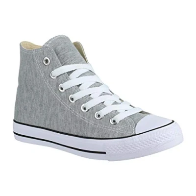 Abbildung von Elara Unisex Sneaker High Top Sportschuhe Chunkyrayan 019 A LT.Grey 41