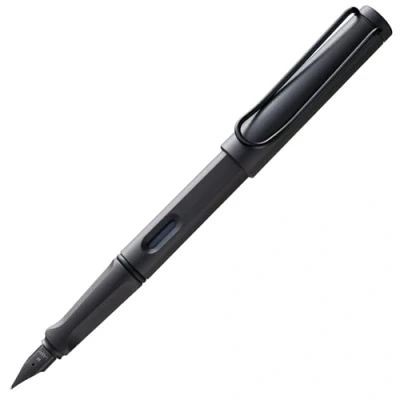 Abbildung von Lamy safari umbra Füller Füllhalter mit ergonomischem Griff &amp; schwarzer Stahlfeder in Strichbreite EF robuster ASA Kunststoff inkl. Tintenpatrone T 10 blau Rechtshänder