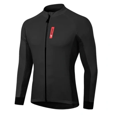 Abbildung von MEETWEE Herren Radtrikot, Langarm Fahrradtrikot Reißverschluss Fahrradbekleidung Radshirt Fahrradshirts für Männer, Atmungsaktive Cycling Jersey Schnell Trocknen Radsport Bekleidung