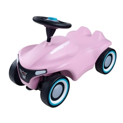 Abbildung von BIG Bobby Car Neo Zartrosa Rutschfahrzeug für drinnen und draußen, Kinderfahrzeug mit Flüsterreifen im modernen Design, Kinder ab 1 Jahr, Rosa
