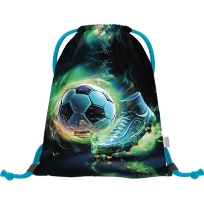 Abbildung von Baagl Turnbeutel für Jungen, Wasserdichte Schuhbeutel Kinder, Schule und Kindergarten Sportbeutel Junge, Sportrucksack, Gymsack (Fussball FC)