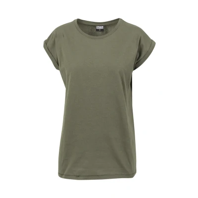 Abbildung von Urban Classics Extended Shoulder Tshirt basic, Damen, Größe: XL, Olive