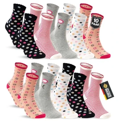 Abbildung von 10 Paar Kinder Socken Jungen &amp; Mädchen Baumwolle Kindersocken 54365 (35 38)