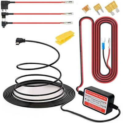 Abbildung von Gebildet Dash Cam Hardwire Kit Mini USB 12V 24V bis 5V, Niederspannungsschutz ACN/ACS/ACU Fügen Sie einen Sicherungshalter für die Schaltung hinzu