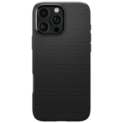 Abbildung von Spigen für iPhone 16 Pro Max Hülle [rutschfest] Liquid Air Case Handyhülle Schutzhülle Cover Dünn Slim Matte Black