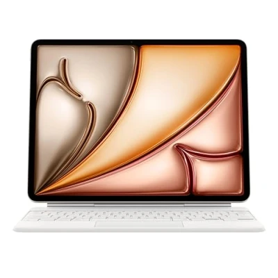 Abbildung von Apple Magic Keyboard Case für das 13&quot; iPad Air (M3), besonders angenehmes Tippen, integriertes Trackpad, Deutsch/Französisch (Schweiz) Weiß ​​​​​​​