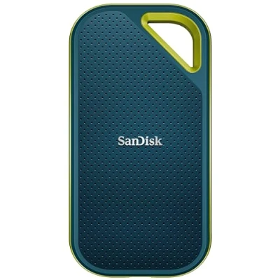 Abbildung von SanDisk Extreme PRO Portable SSD 4 TB (Externe SSD, NVMe Performance, 2,5 Zoll, 2.000 MB/s Lesen und Schreiben, AES Verschlüsselung, IP65 Wasser Staubschutz) Monterey
