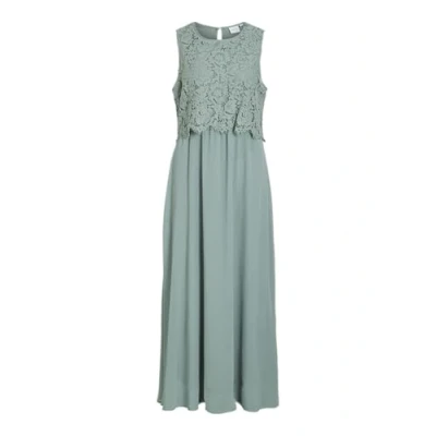 Abbildung von VILA Vimilina Dress Maxikleid, Damen, Größe: 34, Green milieu