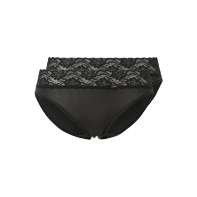 Abbildung von DIM PLUS Dentelle 2 PACK Slip, Damen, Größe: 34/36, Noir