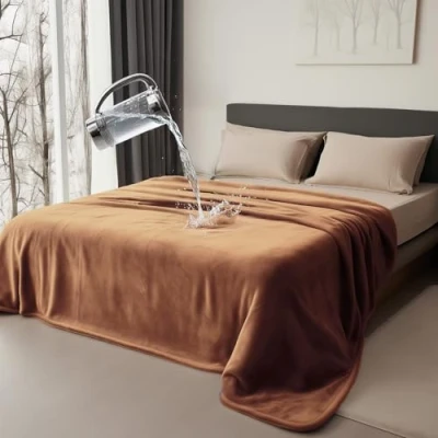 Abbildung von Bedding Aid wasserdichte Decke, Hundedecke Wasserdicht, Liebesdecke Katzendecke, Hundedecke, Sofa, Beige/Graublau, 102x152cm