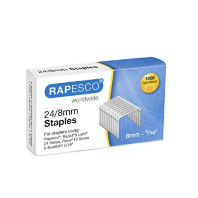 Abbildung von Rapesco 1456 Typ 24/8mm Verzinkte Heftklammern 1000 Stück