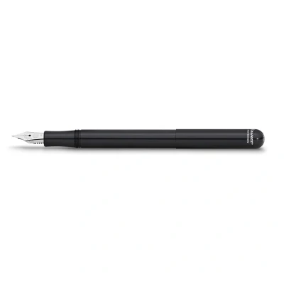 Abbildung von Kaweco LILIPUT Füllhalter Schwarz I Exklusiver Aluminium Füllfederhalter für Tintenpatronen inklusive Retro Metallbox Füller 12,5 cm Federbreite: M (Medium)