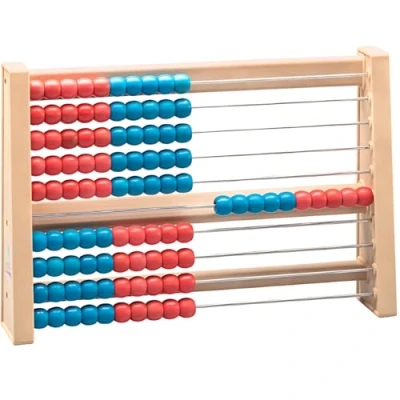 Abbildung von WISSNER® aktiv lernen 100 er Rechenrahmen, ab 3 bis 99 Jahre , rot/blau RE Wood®