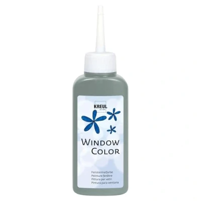 Abbildung von KREUL 42743 Window Color grau 80 ml, Fenstermalfarbe auf Wasserbasis, mit strukturierter Oberfläche, für Glas, Spiegel, Fliesen und andere glatte Flächen
