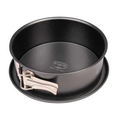 Abbildung von Dr. Oetker Springform Ø 18 cm TRADITION, Backform mit Flachboden und Auslaufschutz, runde Kuchenform aus Stahlblech Antihaftbeschichtung (Farbe: Schwarz), Menge: 1 Stück