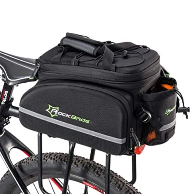 Abbildung von ROCKBROS Fahrrad Gepäckträgertasche wasserdichte Fahrradtasche für Gepäckträger mit Regenschutz 17 35L Transporttasche Schultergurt und Tragegriff