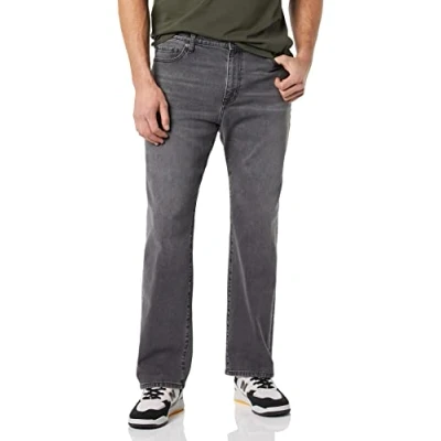 Abbildung von Amazon Essentials Herren Bootcut Jeans mit gerader Passform, Verwaschenes Grau, 36W / 34L