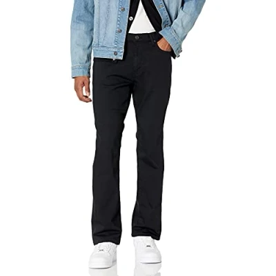 Abbildung von Amazon Essentials Herren Bootcut Jeans mit schmaler Passform, Schwarz, 32W / 32L