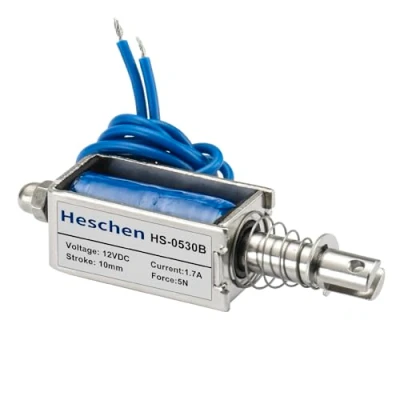 Abbildung von Heschen Magnet Elektromagnet HS 0530B DC12V 5N 10mm Hub Push Pull Typ offener Rahmen