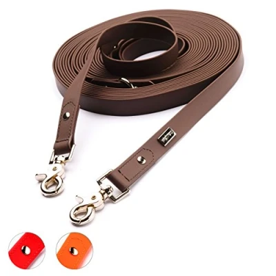 Abbildung von PetTec Hundeleine, Schleppleine &amp; Führleine *10m* bis 80kg, verstellbare Trainingsleine/Ausbildungsleine/Trekkingleine für Hunde aus TRIOFLEX (ähnl. Biothane), wasserabweisend robust, Dog Leash