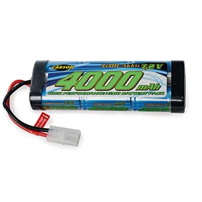 Abbildung von Carson 500608225 7,2V/4000mAh NiMH Race Akku TAM, wiederaufladbar, mit Tamiya Stecker, Akkupack für RC Auto, Ersatzzakku ferngesteuertes Fahrzeug, hochwertig, Modellbau, Mehrfarbig