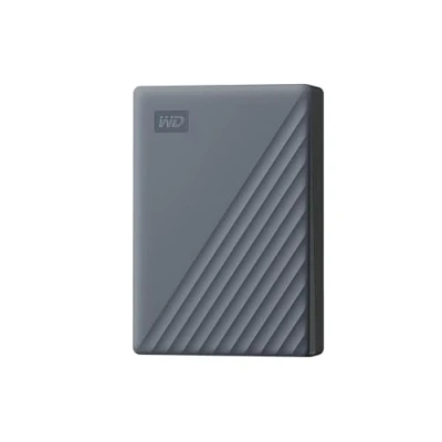 Abbildung von WD Mobile My Passport Festplatte, funktioniert mit USB C 6 TB (Mobile Passwortschutz, Backup Software, 3.2 Gen 1, 3 Jahre Garantie) Siliziumgrau