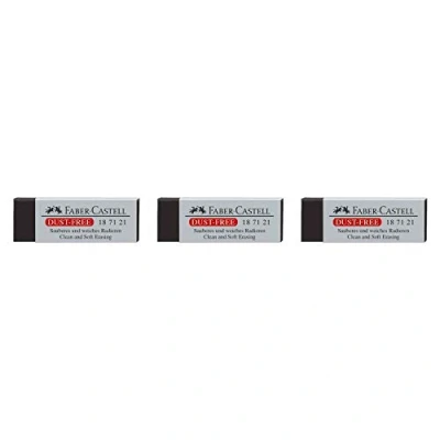 Abbildung von Faber Castell 187121 Radiergummi Dust Free, Kunststoff, schwarz
