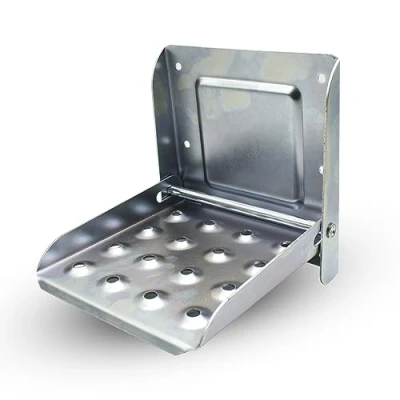 Abbildung von DOJA Barcelona Klappbare LKW Trittstufe Verzinktes Stahlblech 192 x 189 172 mm Steighilfe Klappbar 2er Pack Zubehör Van, Wohnmobil, Camping, Anhänger Aufstiegshilfe