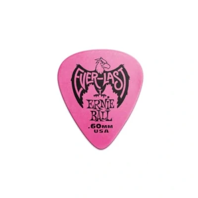 Abbildung von Ernie Ball 0,60 mm Pink Everlast Picks, 12er Pack