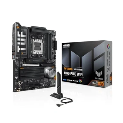 Abbildung von ASUS TUF Gaming X870 PLUS WiFi Mainboard Sockel AM5 (AMD, ATX, PCIe 5.0, DDR5, 16+2+1 Power Stages, 4X M.2, 7, 2,5Gb Ethernet, USB4, HDMI)