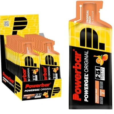Abbildung von PowerBar PowerGel Original Tropical Fruit 24x41g High Carb Energie Gel C2MAX Natrium