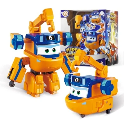 Abbildung von Super Wings Transformations Flugzeug Supercharged Marty, ca. 12,7 cm große Spiel Figur für Kinder, Spielzeug und Roboterfigur 3+ Jahre Alten Jungen Mädchen, Orange