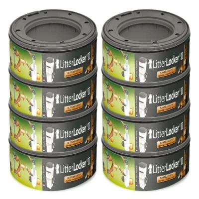 Abbildung von Angelcare LitterLocker 2 Original Nachfüllkassetten, 8er Pack, erspart den täglichen Gang zur Mülltonne, sauber und geruchlos