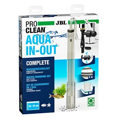 Abbildung von JBL PROCLEAN AQUA IN OUT COMPLETE 6142100, Wasserwechselset für Aquarien, Inkl. Bodenreiniger, Schlauch und Ansaugpumpe, Anschluss an Wasserhahn, Mehrfarbig