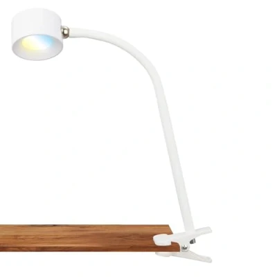 Abbildung von LED Akku Klemmleuchte Tari, weiß, CCT, Touchdimmer, USB