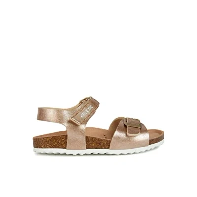 Abbildung von Geox J Adriel G C SHI SYNT LEA Riemensandalette für Kinder, Größe: 26, Rose gold Schuhe