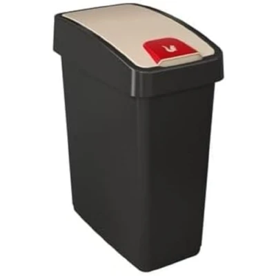 Abbildung von keeeper Premium Abfallbehälter mit Flip Deckel, Soft Touch, 25 l, Magne, Graphit Grau