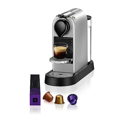 Abbildung von Krups Nespresso XN741B Kaffeemaschine Freistehende Espressomaschine Automatische Abschaltung 1 Liter Wassertank 1260 Watt Silber