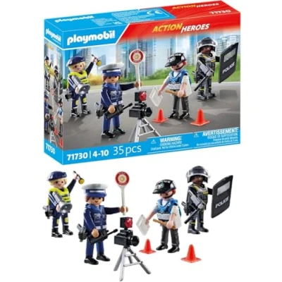 Abbildung von PLAYMOBIL Action Heroes Figurenset Polizei Spielzeugfiguren Polizeifigur Spielzeug für Kinder ab 4 Jahren 71730