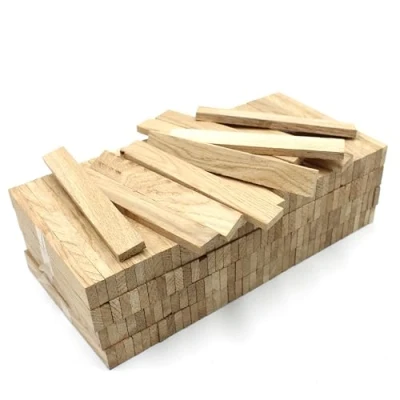 Abbildung von 80x Holzleiste 22x8x160mm Eiche lose Bastelklötzchen zum Basteln Bastelstäbe (Eiche 22x8mm)