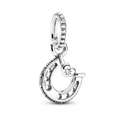 Abbildung von Pandora GOOD LUCK Horseshoe Dangle Charm, Damen, Größe: One Size, Sterling silver