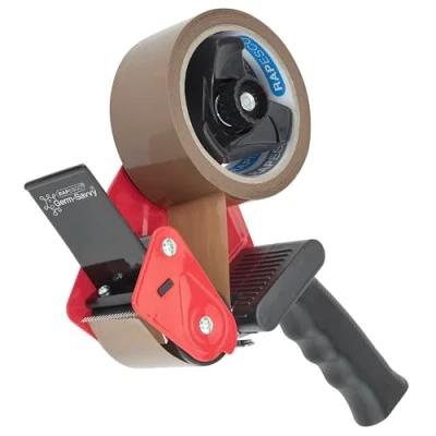 Abbildung von Rapesco 1683 Germ Savvy Antibakteriell 960 Klebeband Handabroller mit 1 Braunem Packband
