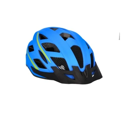 Abbildung von FISCHER Erwachsene Fahrradhelm, Radhelm, Cityhelm, Mountainbike Helm Urban Montis, S/M, 52 59cm, blau gelb, mit beleuchtetem Innenring System