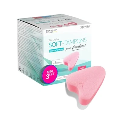Abbildung von JOYDIVISION soft Tampons Mini I 3 Stück fadenlose für Sport, Schwimmen &amp; Spa Menstruationsschwämmchen ultra leichtes Einführen Entfernen Softtampon ohne Faden