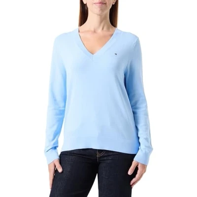 Abbildung von Tommy Hilfiger Stitch Sweater Strickpullover, Damen, Größe: XS, Vessel blue