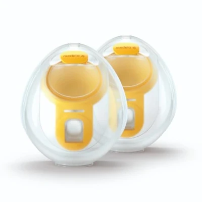 Abbildung von Medela Hands Free Doppelpumpset Kompatibel mit Freestyle Flex und Swing Maxi Elektrische Milchpumpen 1 Set 2 Cups Weiß