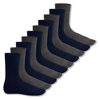 Abbildung von Footstar EVERYDAY! Herren &amp; Damen Baumwollsocken (10 Paar) Klassische Socken mit Baumwolle 43 46 Marine/Anthra