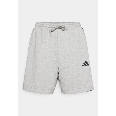 Abbildung von adidas Sportswear Essential Three Stripes Short kurze Sporthose, Herren, Größe: Large, Medium grey heather/black